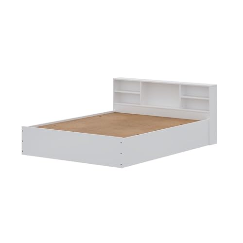 Image of Wakefit Bed | 1 Yr Warranty | Bed Queen Size, Comes with Storage Box, Noise Free, Density: 680-750 kg /m, Termite & Borer Resistant, Fits Mattresses Up to 8 Inches (Petra 78 x 60 - Frosty White)