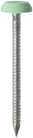 Polymer Headed Nails - A4 Stainless Steel - Chartwell Green (Size 65mm - 100 Pieces)