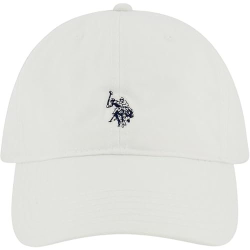 U.S. Polo Assn. Baseball Cap, 100% Cotton Adjustable Dad Hat with Small Pony Logo