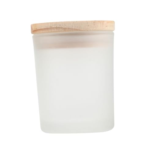 ABOOFAN Vaso de Vidrio para Velas Aromáticas con Tapa de Madera Recipiente Transparente 73 CM Diámetro X 81 CM Alto Frasco para Hacer Velas Caseras Portavelas Adecuado para