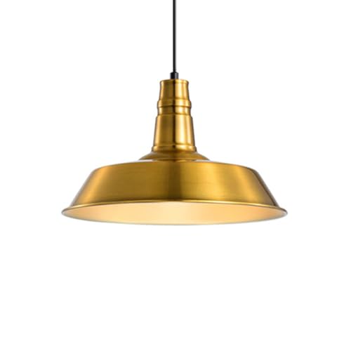 Lámpara Colgante Industrial de Estilo danés, Estilo Farol Brillante, E27, lámpara Colgante LED de un Solo Cabezal con Cable de 120 cm para Dormitorio, Comedor y Sala de Estar (diámetro de 26 cm).