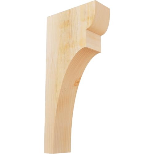 Ekena Millwork COR04X10X22YOR00RDF 4"W x 10"D x 22"H Yorktown Rough Sawn Corbel, Douglas Fir