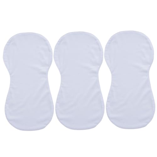 Garneck 3pcs Sublimation Blank Burp Cloths for Newborn DIY Heat Transfer Bibs Double Absorption Soft and Comfortable Muslin Towel