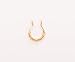 Fake Septum Ring Clip on Wrapped Gold 18g Nose Cuff Non Pierced Jewelry Faux Piercing