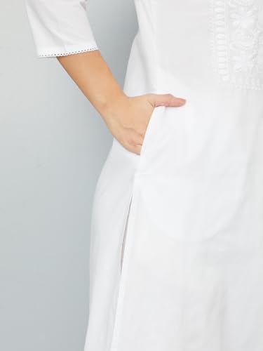 Image of Max Women's Poly Cotton Regular Fit Casual Kurta
