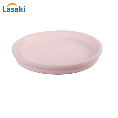 Image of Lasaki Round Purple Ceramic Bottom Tray /Plate for Planter (6-inch, Set of 2) | Dripping Tray for Pot & Succulents | Indoor & Outdoor Planters Home Garden Decor | Plants Not Included
