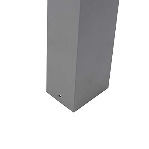 Qazqa Moderno Lámpara de pie para exterior antracita con LED - UMA Aluminio/Vidrio Alargada Incluye LED Max. 1 x 6 Watt