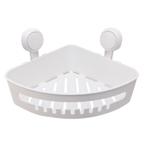 Qhpnunhq - Ducha esquinera con ventosas, cesta de almacenamiento de ducha en pared, para champú