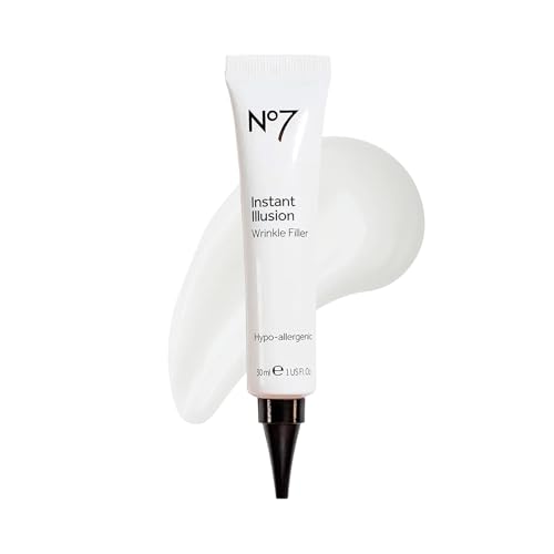 No7 Instant Illusion Wrinkle Filler - Anti Aging Serum for Face to Smooth + Blur Fine Lines and Wrinkles - Gives Complexion a Youthful and Radiant Glow (1 Fl Oz)