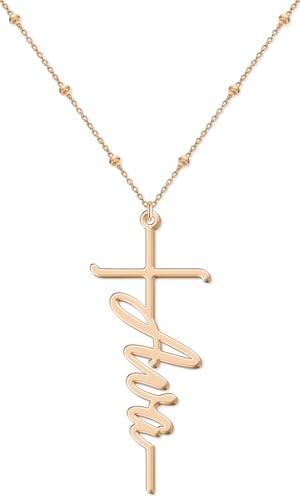 Image of Custom Name Necklace - 925 Sterling Silver & 316 Stainless Steel, 14 Fonts & Multi-Language Options, 4 Colors, 5 Chain Styles, Personalized Gift with Premium Box