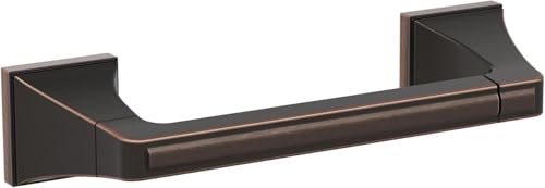 Image of Amerock Mulholland 8-13 /16 inch Oil-Rubbed Bronze Pivoting Toilet Paper Holder