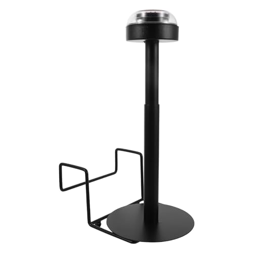 FRCOLOR Soporte de Pared para Bolsas de Supermercado en Electrosilvering Negro Estante Ajustable para Organización Fácil en Tiendas y Puestos de Comida