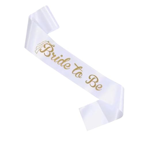 Elegant White Satin Bridal Sash for Wedding Celebrations Perfect for Bridal Showers and Hen Parties