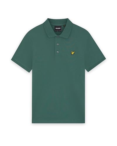 Polo Lyle and Scott bleu marine homme stretch slim en maille piquée