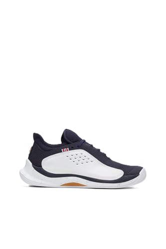 FILA Women's Mondo Forza Shoes, White/Fila Navy/White - 5