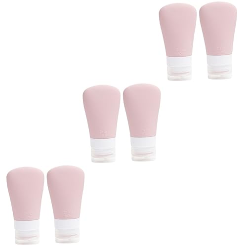 FOMIYES 6 Pçs Recipientes Descartáveis ​​De Maquiagem Rosa Recipientes Rosa Recarregáveis ​​Squeeze