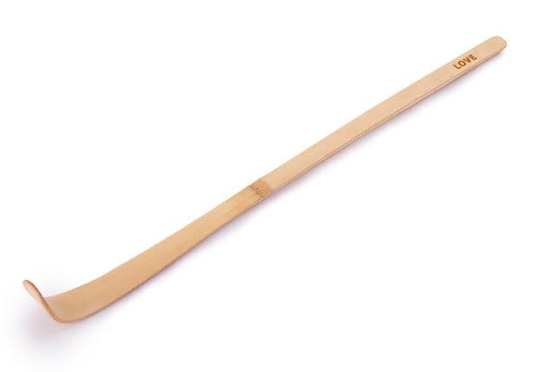 Bamboo chashaku matcha scoop - Love - traditional hooked Japanese matcha spoon