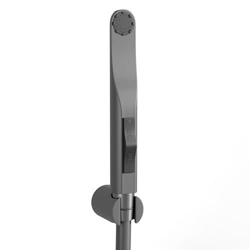 Image of Backline Water Saving Jet Spray for Toilet | Health Faucet for Toilets | ABS Hand Gun with Hose Pipe 1.2 Meter and Wall Hook /Holder | Bathroom Bidet Spray (Gun Grey - Full Set (Gun + Hose + Hook))