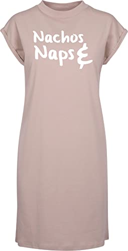 Image of Hippowarehouse Nachos and naps t-Shirt Dress Women's Adults Nightie Nightdress