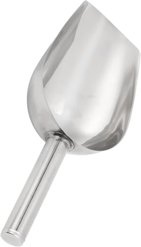 Image of Steel Handle Pet Dog Cat Food Feeder Shovel Scoop - Silver (1 PCS)