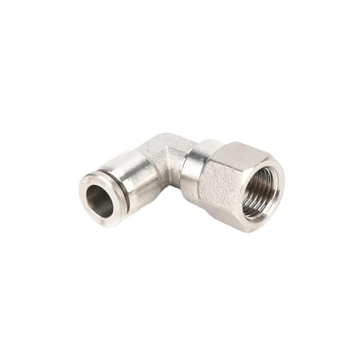 Codo hembra acero inoxidable 304 racor neumático 1/4 6mm 2