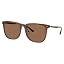 Frame Color (Front): SHINY TRANSPARENT BROWN. Lens Color: Dark Brown