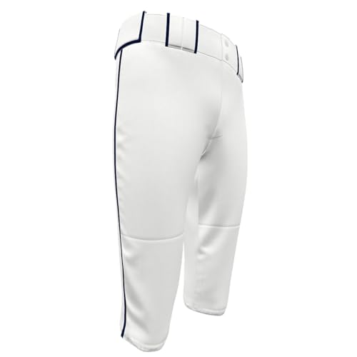 Boombah Men's Hypertech Series Pipe Plus Knicker White/Navy - Size Waist 34" (Inseam 17.5")