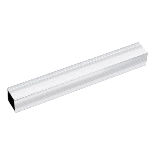 Image of sourcing map 6063 Square Aluminum Tube, 25mm x 25mm x 2mm Wall Thickness 204mm/8 Aluminum Industrial Straight Tube, Seamless Metal Tubing for Construction DIY Home Furniture