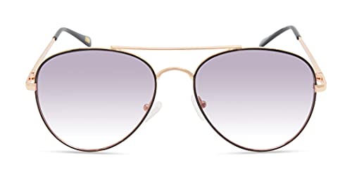 Skechers Women's SEA6166 Pilot Sunglasses, Shiny Rose Gold, 56mm2