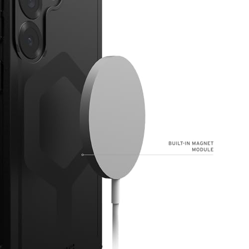 Image of Urban Armor Gear UAG Essential Armor Rugged Slim Fit Shockproof Protective Case Designed for Galaxy S25 5G (2025), Magnetic Charging Compatible - Black