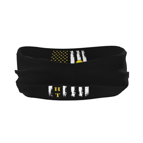 Childhood Cancer Awareness Us Flag Adjustable Sports Headband Moisture Wicking Sweatband for Running Workout3