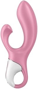 Vibrador Satisfyer Air Pump Bunny 2 | Con eje inflable | Silicona agradable a la piel | juguetes sexuales para mujeres | 12 modos de vibración | Vibrador de ondas de presión para mujeres