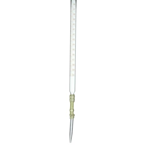 Norchemist - Norchemist Laboratory Borosilicate Glass Graduated Burette for Scientific Measurement with Brush (Alkaline)