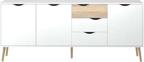 Tvilum Diana Sideboard, White/Oak Structure