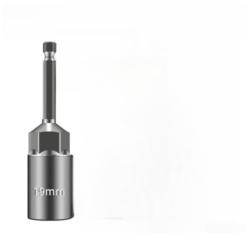 Llave de Profunda para acero CR-V 6,35mm para Taladro Eléctrico, Juego Herramientas Mecánica Coche, Extensión Larga Reparación Motor, Negro 15x2x3cm(150 Long - 16 Mm)