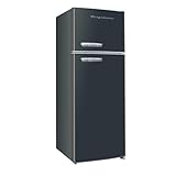 Frigidaire EFR753 Retro Apartment Size Refrigerator with Top Freezer - 2 Door Fridge with 7.5 Cu Ft of Storage Capacity, Adjustable Spill-Proof Shelves, Door & Crisper Bins, Black