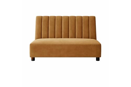 Image of Rosebell Sofa with Ottoman Combo 2 Seater Sofa Set with Matching Footrest for Living Room & Bedroom - Golden