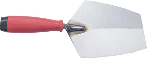 Truelle à Seau de Marshalltown, truelle de maçon, truelle de plâtrier avec poignée Souple, en Acier Inoxydable, Outil Pratique pour Les maçons, argent