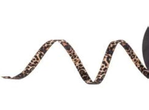 Satin Leopard Print Ribbon Double Face 1/4 x 15 feet