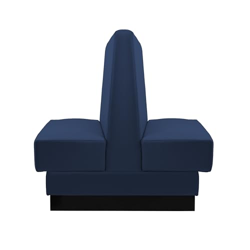 Image of FDP Pro Series Double-Sided Restaurant Booth - Navy, 15427-NV