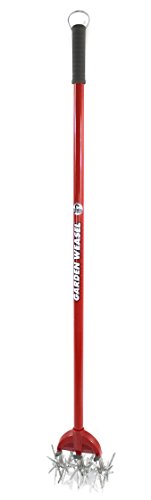 Garden Weasel Cultivator – Break Up Soil, Detachable Tines, Long Handle, 54.5” Long