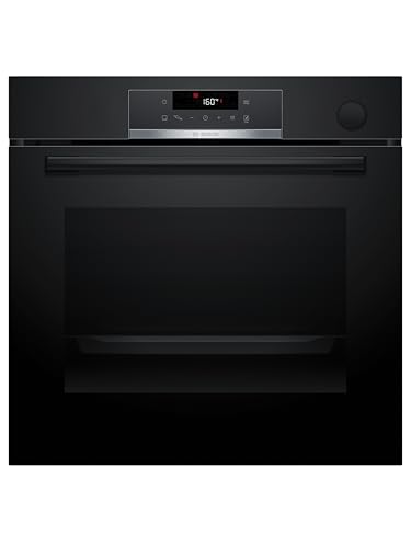 Bosch HRG532BB3 Serie 4, Forno con vapore da incasso, Display LED Touch, Funzione Air Fry, EcoClean, 15 programmi automatici, Nero, 60 x 60 cm