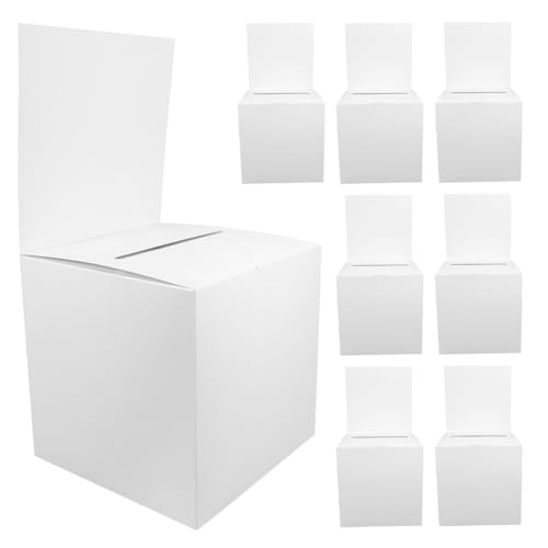 Boîte à tombola en papier blanc pour collecte de dons et urne de vote
