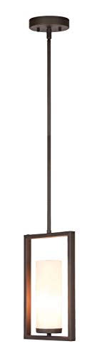Xinbei Lighting Pendant Light 1 Light Mini Pendant Lighting With Acrylic Shade, Modern Adjustable Kitchen Hanging Ceiling Light Dark Bronze Finish Xb-P1143-1-Db #TOP4