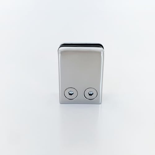 DECORPLACE, Presilha Suporte Vidro Reta Quadrada Aço Inox 304