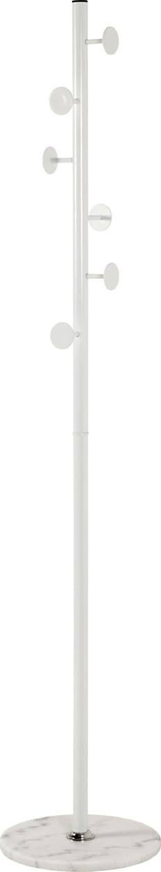 HAKU Appendiabiti da terra bianco, Marmo, Metallo Appendiabiti - Dim. A 180 cm x Ø 35 cm, Stile Moderno