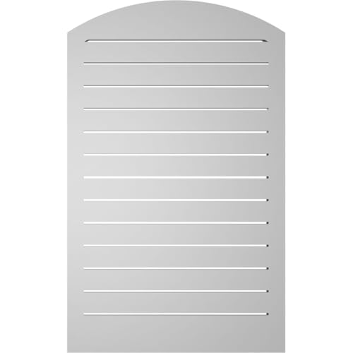 Ekena Millwork GVPAR26X4202SF Arch Top Surface Mount PVC Gable Vent, 26"W x 42"H, Factory Primed White by Ekena Millwork - Image 4