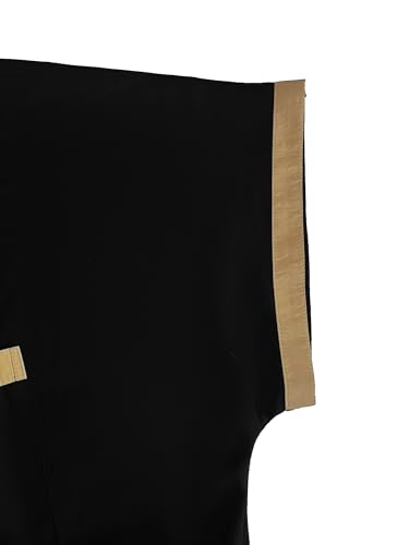 WSPLYSPJY Metallic Color Block Muslim Thobe for Men Maxi Short Sleeve Mens Islamic Prayer Robe4