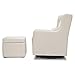 Carter's by DaVinci Adrian Swivel Glider with Storage Ottoman in Ivory Boucle, Greenguard Gold & CertiPUR-US Certified