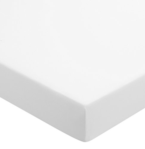 Helena Springfield Plain Dye Percale 50/50 Fitted Sheet Extra Deep, Double, White